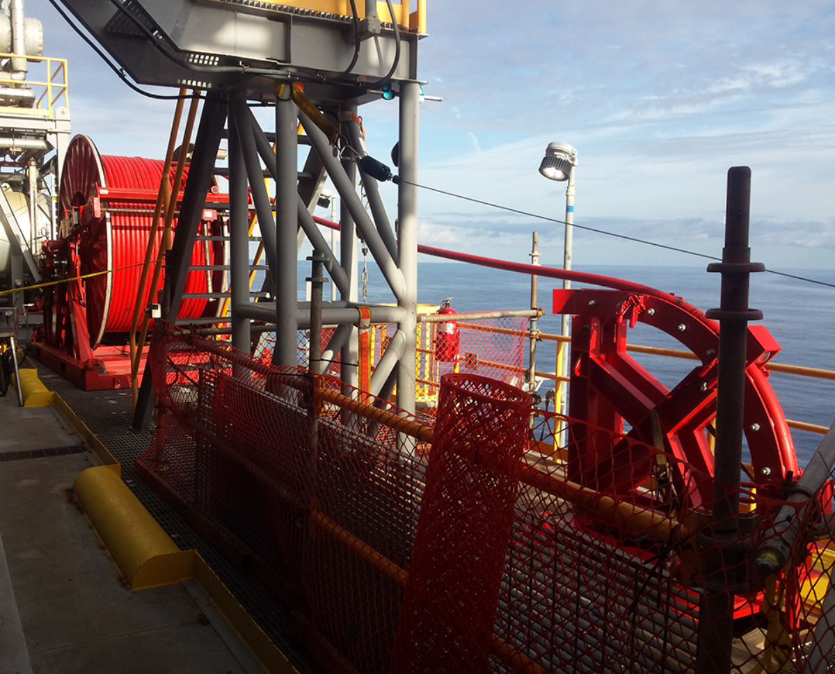 Flexi Coil on the deepwater production facility in the Gulf of Mexico